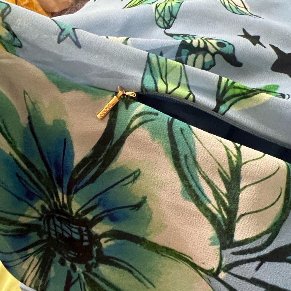 DKNY Blue Floral cottage core Maxi Dress - Picture 14 of 14